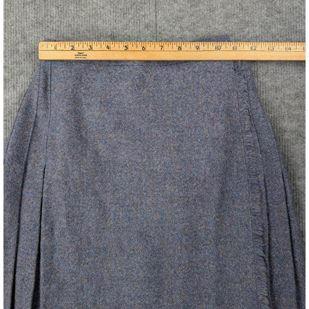 Edinburg Woollen Mill Skirt Suit Set Women 10 3 Piece Vintage Blue Pleated Retro - Picture 12 of 16